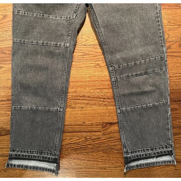 The Kooples Womens Nelly Baggy Patchwork Denim Jeans Washed Black size 26 - Picture 3 of 11